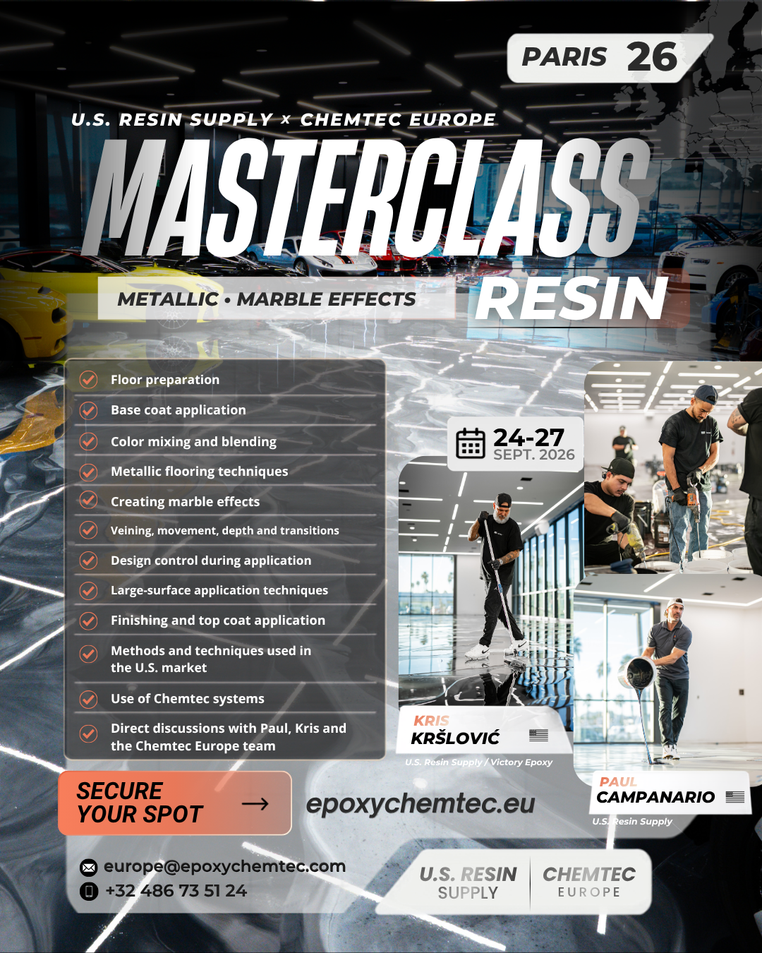 MASTERCLASS - September 24th -27th (Paris, France)